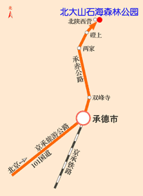 北大山石海森林公园路线图